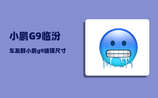 小鹏G9临汾车友群_小鹏g9玻璃尺寸-图1