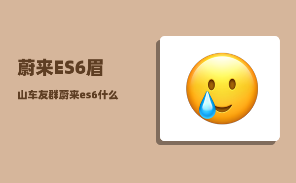 蔚来ES6眉山车友群_蔚来es6什么时候接受预订-图1