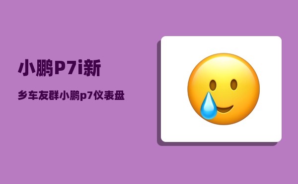 小鹏P7i新乡车友群_小鹏p7仪表盘图标介绍-图1