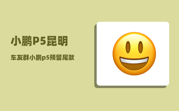 小鹏P5昆明车友群_小鹏p5预留尾款什么意思-图1