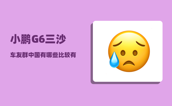 小鹏G6三沙车友群_中国有哪些比较有发展前景的城市-图1