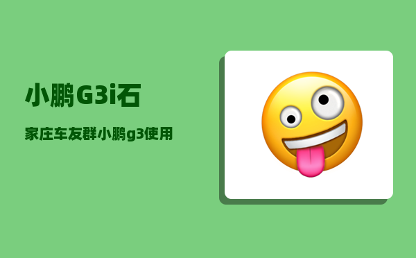 小鹏G3i石家庄车友群_小鹏g3使用说明-图1