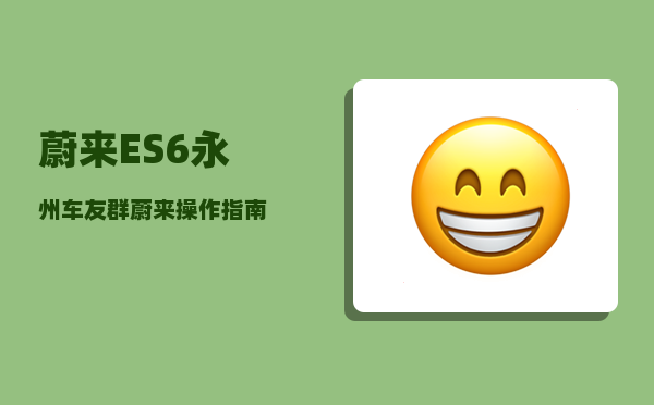 蔚来ES6永州车友群_蔚来操作指南-图1