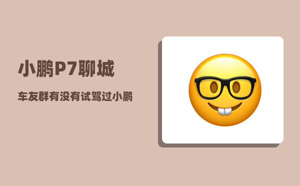 小鹏P7聊城车友群_有没有试驾过小鹏P7的车友-图1