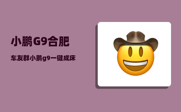 小鹏G9合肥车友群_小鹏g9一键成床是标配吗-图1