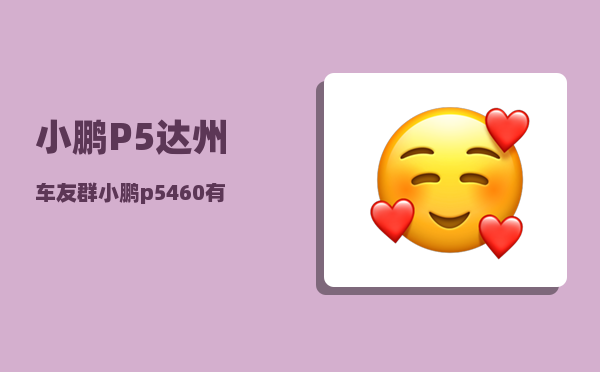 小鹏P5达州车友群_小鹏p5460有哪些配置-图1