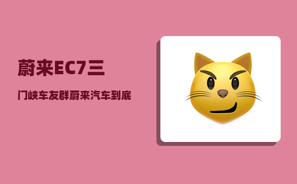 蔚来EC7三门峡车友群_蔚来汽车到底是一家什么样的公司-图1