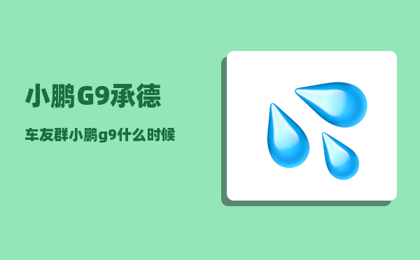 小鹏G9承德车友群_小鹏g9什么时候降价-图1