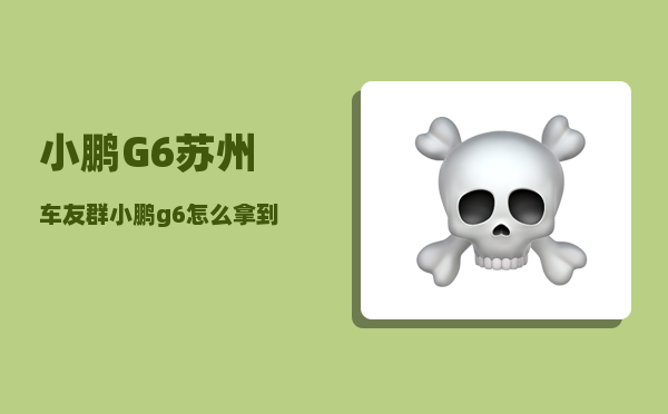 小鹏G6苏州车友群_小鹏g6怎么拿到最多优惠权益-图1