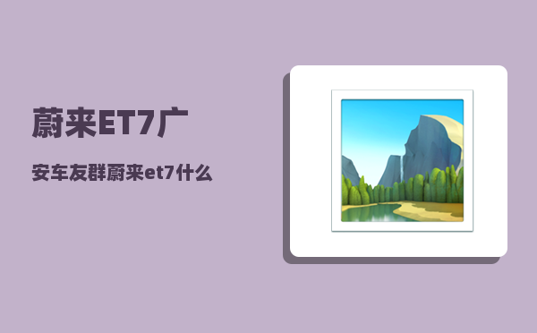 蔚来ET7广安车友群_蔚来et7什么颜色好看-图1