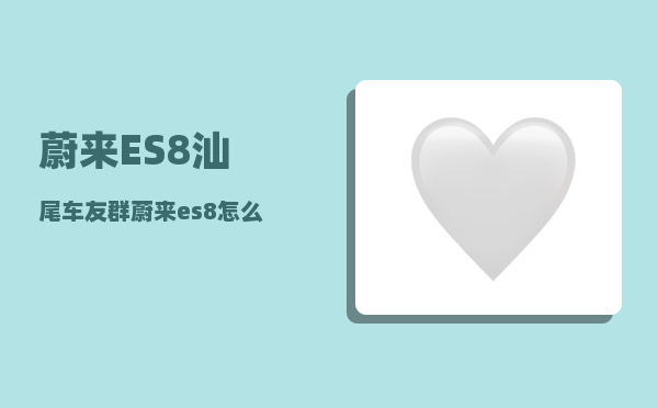 蔚来ES8汕尾车友群_蔚来es8怎么绑定手机-图1