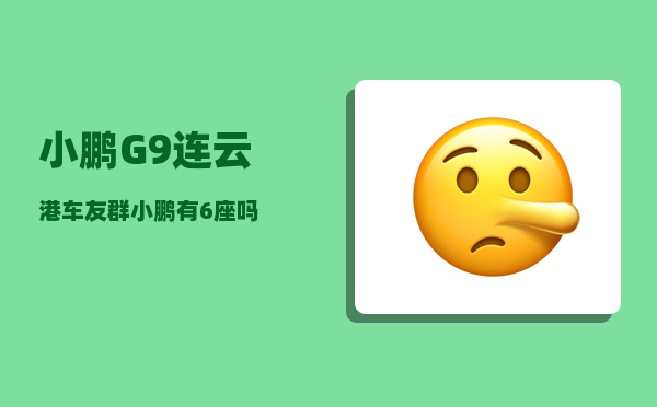 小鹏G9连云港车友群_小鹏有6座吗-图1