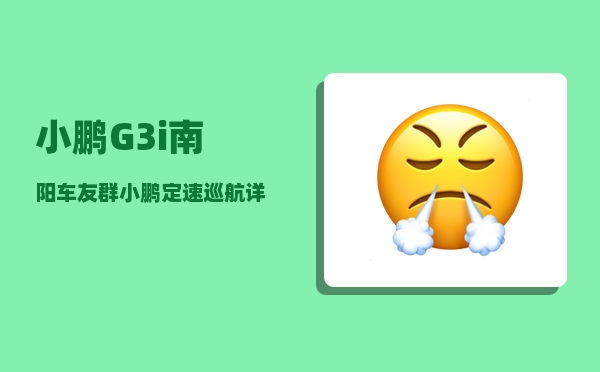 小鹏G3i南阳车友群_小鹏定速巡航详细使用方法-图1