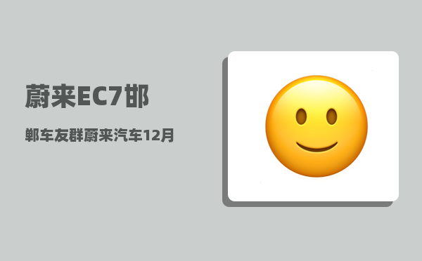 蔚来EC7邯郸车友群_蔚来汽车12月销量-图1