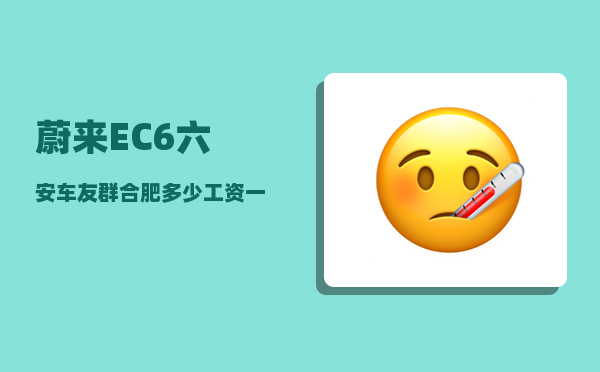 蔚来EC6六安车友群_合肥多少工资一个月才不算拖后腿-图1