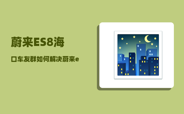 蔚来ES8海口车友群_如何解决蔚来es8左右晃动-图1