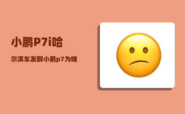 小鹏P7i哈尔滨车友群_小鹏p7为啥叫佩奇-图1