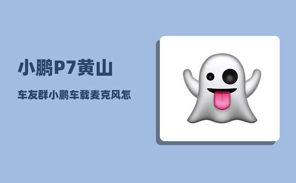 小鹏P7黄山车友群_小鹏车载麦克风怎么连接-图1