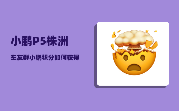 小鹏P5株洲车友群_小鹏积分如何获得-图1