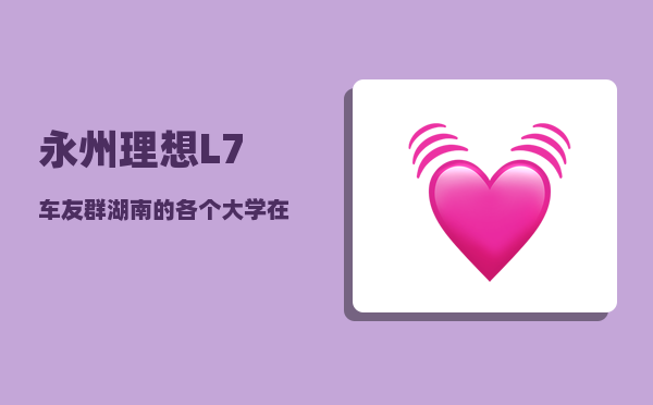 永州理想L7车友群_湖南的各个大学在全国都能排到第几名-图1