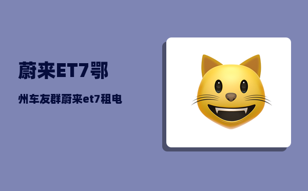 蔚来ET7鄂州车友群_蔚来et7租电池没有时间限制-图1