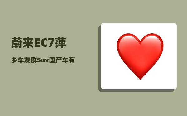 蔚来EC7萍乡车友群_Suv国产车有多少个品牌-图1