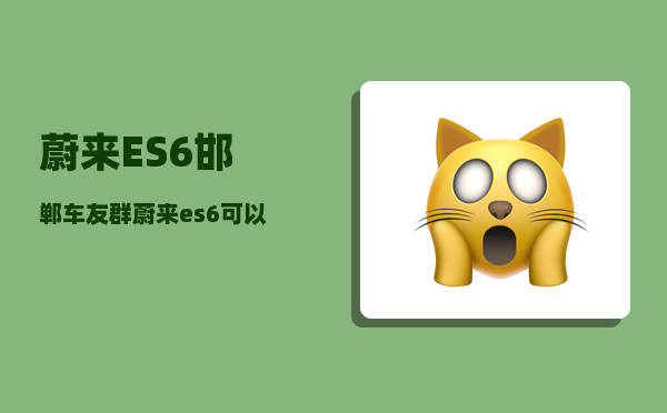 蔚来ES6邯郸车友群_蔚来es6可以carplay吗-图1