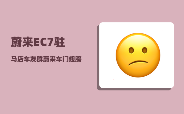 蔚来EC7驻马店车友群_蔚来车门翅膀是哪款-图1