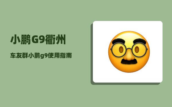 小鹏G9衢州车友群_小鹏g9使用指南-图1