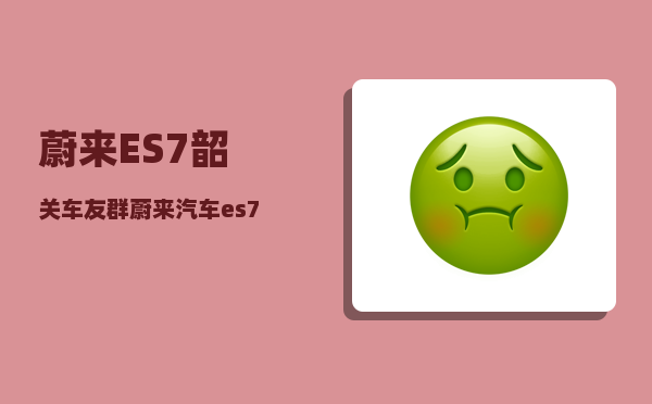 蔚来ES7韶关车友群_蔚来汽车es7零首付方案-图1