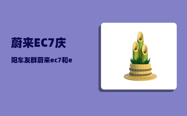 蔚来EC7庆阳车友群_蔚来ec7和es8哪个值得购买-图1