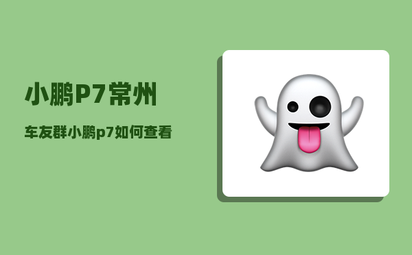 小鹏P7常州车友群_小鹏p7如何查看系统版本-图1