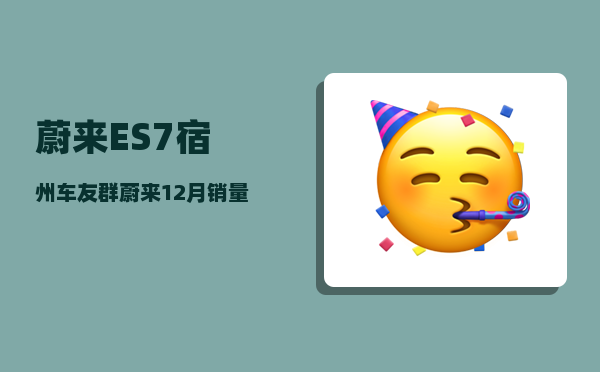 蔚来ES7宿州车友群_蔚来12月销量-图1