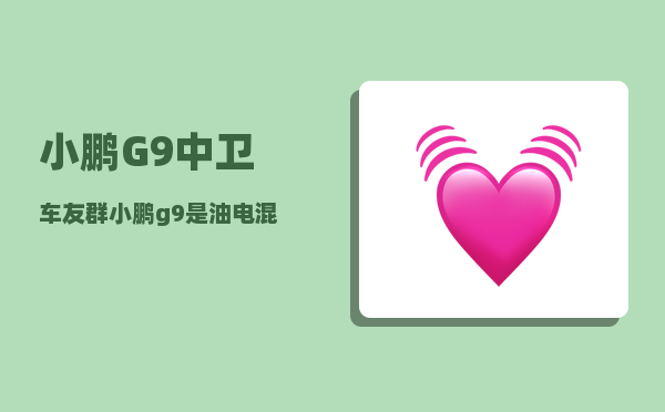 小鹏G9中卫车友群_小鹏g9是油电混合的吗-图1