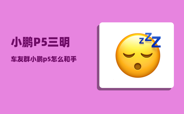 小鹏P5三明车友群_小鹏p5怎么和手机app连接-图1