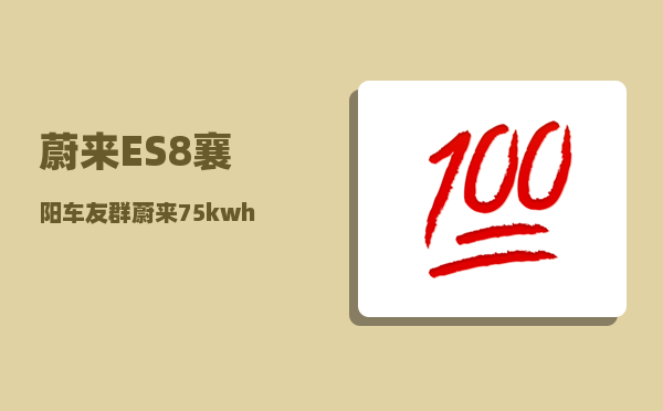 蔚来ES8襄阳车友群_蔚来75kwh续航实测-图1
