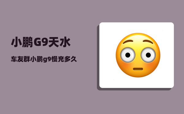 小鹏G9天水车友群_小鹏g9慢充多久充满-图1