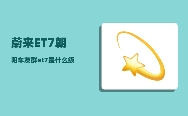 蔚来ET7朝阳车友群_et7是什么级别的车-图1