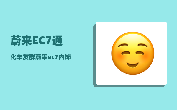 蔚来EC7通化车友群_蔚来ec7内饰颜色推荐-图1