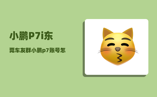小鹏P7i东莞车友群_小鹏p7账号怎么注册-图1
