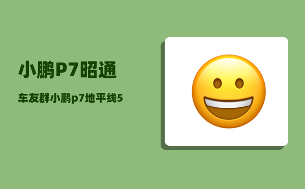 小鹏P7昭通车友群_小鹏p7地平线5这么获得-图1