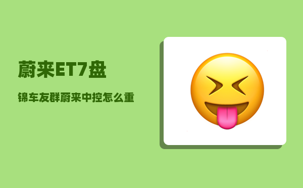 蔚来ET7盘锦车友群_蔚来中控怎么重启-图1
