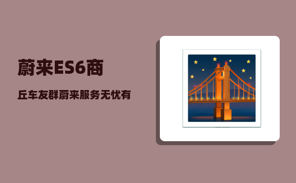 蔚来ES6商丘车友群_蔚来服务无忧有什么服务-图1