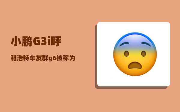 小鹏G3i呼和浩特车友群_g6被称为什么-图1