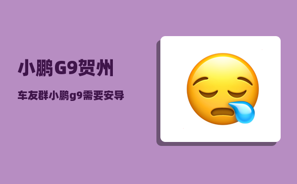 小鹏G9贺州车友群_小鹏g9需要安导航嘛-图1