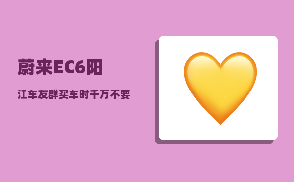 蔚来EC6阳江车友群_买车时千万不要买哪种车-图1