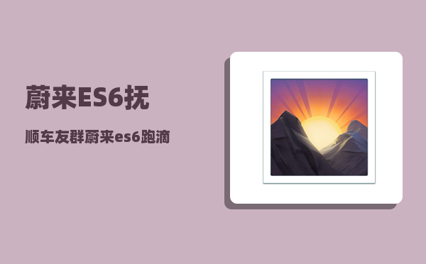 蔚来ES6抚顺车友群_蔚来es6跑滴滴划算吗-图1
