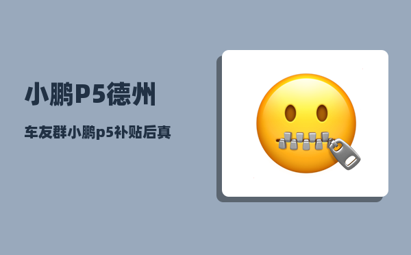 小鹏P5德州车友群_小鹏p5补贴后真实成交价-图1