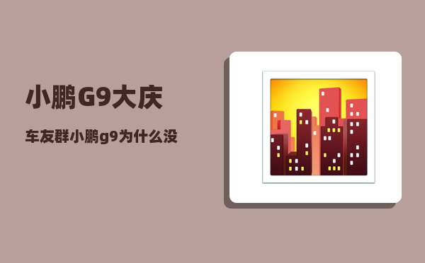 小鹏G9大庆车友群_小鹏g9为什么没有行车记录仪-图1