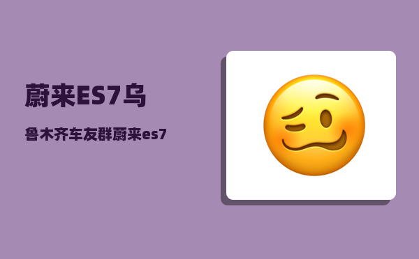 蔚来ES7乌鲁木齐车友群_蔚来es7和et5怎么选-图1